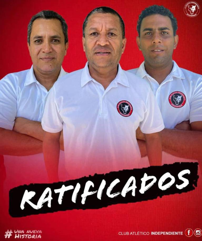 De parte del cuerpo técnico, David Herrera, César Vásquez y Fernando Medina se mantienen en Independiente de Siguatepeque.