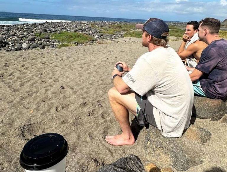 Una de las últimas imágenes divulgadas por uno de los surfistas en su cuenta de Instagram, según medios mexicanos.