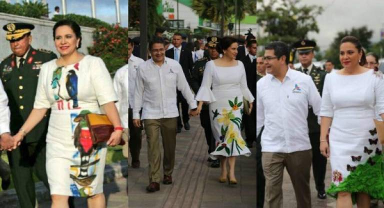 Los vestidos de la primera dama de Honduras en los 15 de septiembre desde  2014 - Diario La Prensa