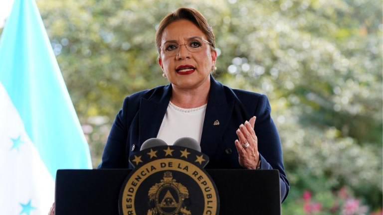 <p>La presidenta Xiomara Castro durante su discurso del 1 de enero de 2024.</p>