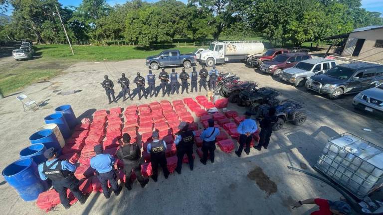 Las drogas han sido decomisadas en el marco del escudo aéreo, marítimo y terrestre, dijeron las autoridades hondureñas.