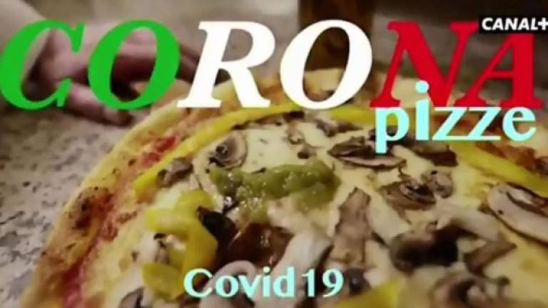 Fotograma del video de Canal+ sobre la pizza y el coronavirus. FACEBOOK / @LuigiDiMaio