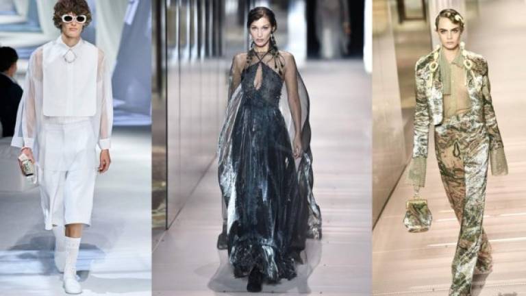 Valentino, Dior e Isabel Marant se suscribieron a un estilo bohemio romántico.