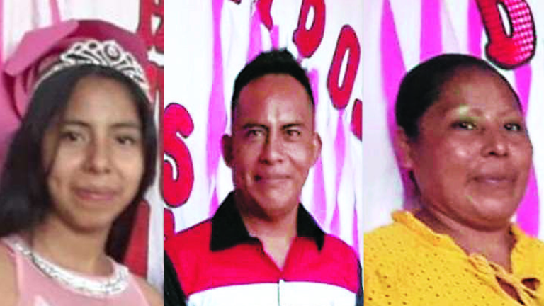 El hecho fue en el municipio de Opatoro en el departamento de la Paz. Evelyn Vanessa López (16 años), Juan Ángel lópez (46 años) y Martha Suyapa López (42 años).