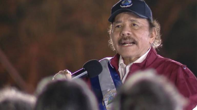 Daniel Ortega durante la toma de posesión en Nicaragua.