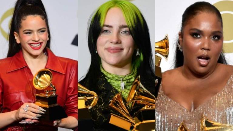 Rosalía, Billie Eilish y Lizzo, fueron las ganadoras más destacadas de los Grammy 2020. AFP