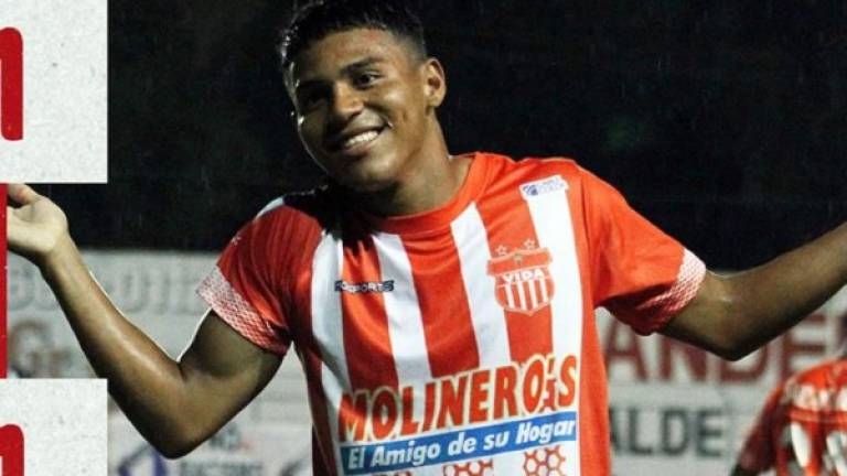 Ederson Fúnez marcó el gol del empate del Vida contra el Honduras Progreso.