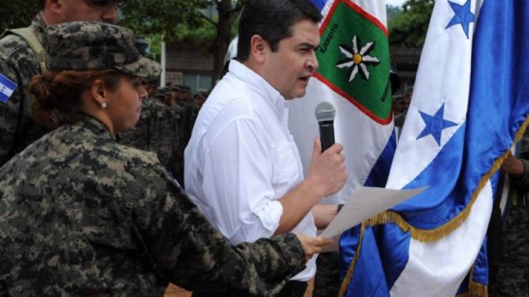 El presidente Hernández habló de la lucha que Honduras tiene contra el narcotráfico hoy en Olancho.