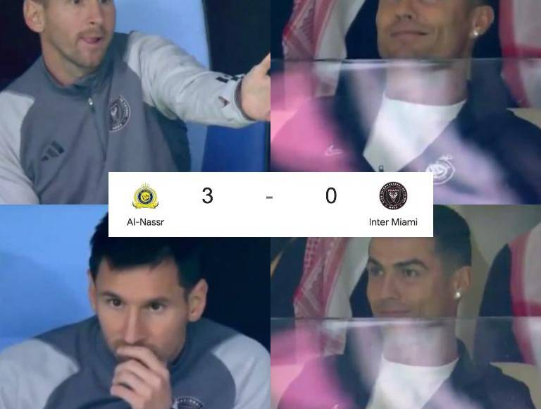 Las redes sociales aprovecharon para enfocar ambos panoramas tras el 3-0 del Al Nassr al Inter Miami.