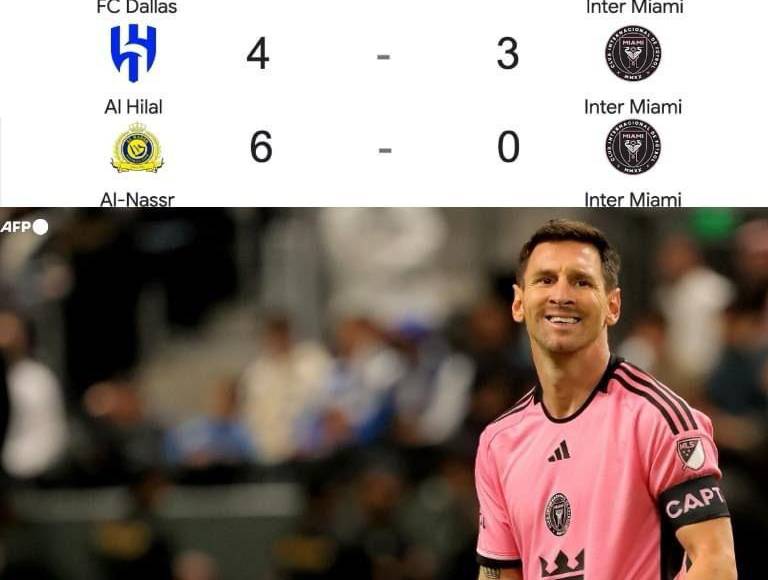 Memes destrozan a Messi e Inter Miami tras paliza del Al Nassr de Cristiano