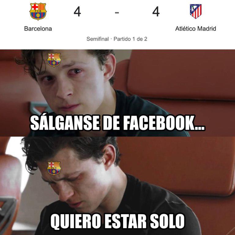 Los mejores memes que dejó el partidazo entre Barcelona y Atlético de Madrid