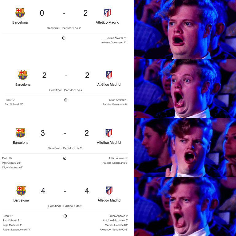 Los mejores memes que dejó el partidazo entre Barcelona y Atlético de Madrid