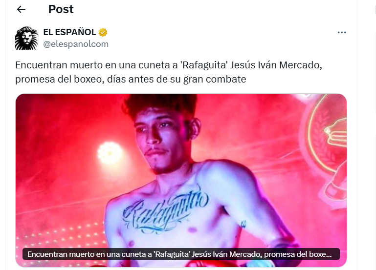 Llegó a entrenar y terminó asesinado: Conmoción por muerte de mexicano Jesús Mercado