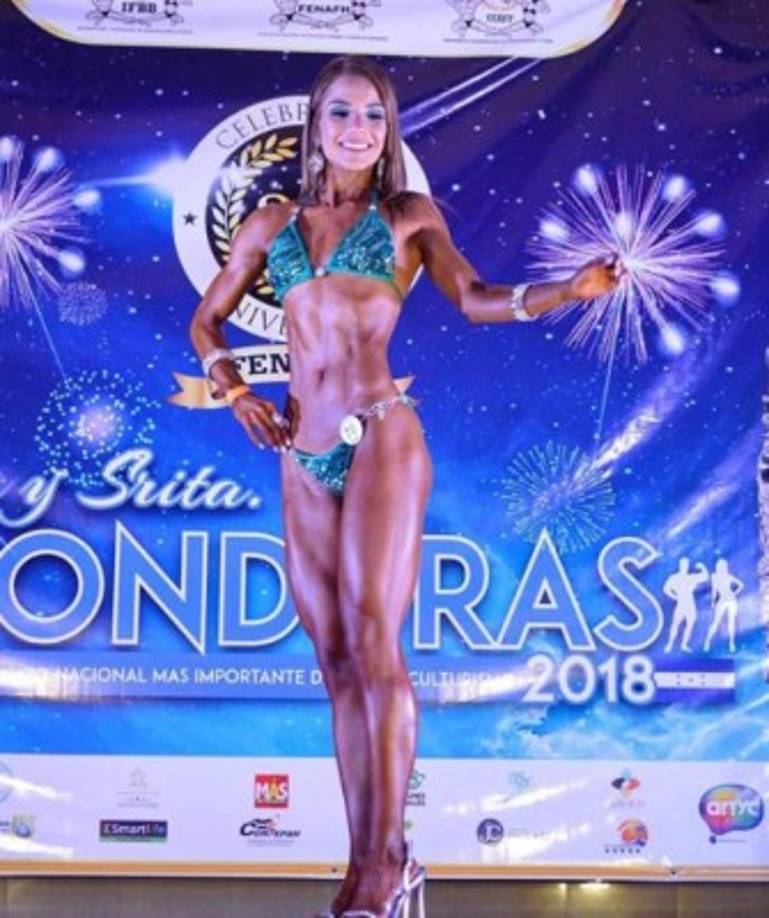 Jennifer se llevó el título de Señorita Honduras Bikini Fitness 2018.<br/>