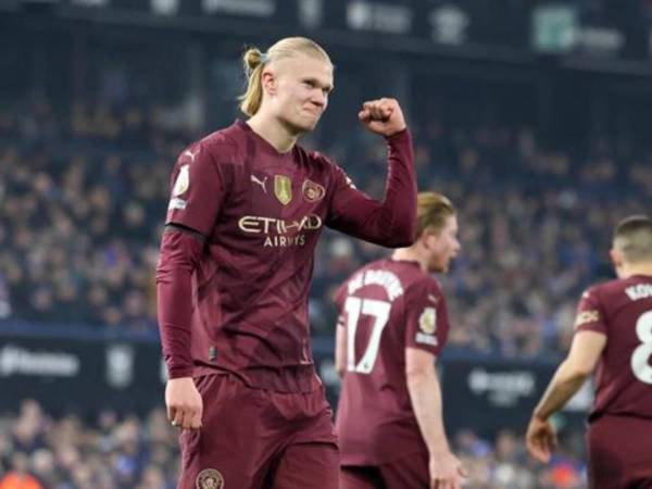 El noruego Haaland sorpresivamente solo marcó un gol en la goleada del Manchester City.