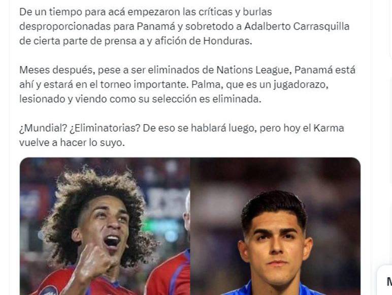 Leonardo Aguilar de Panamá se burló y realizó una comparación entre el panameño Carrasquilla y Luis Palma. 