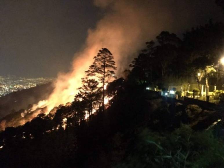 Las llamas amenazaron varias propiedades de la zona.