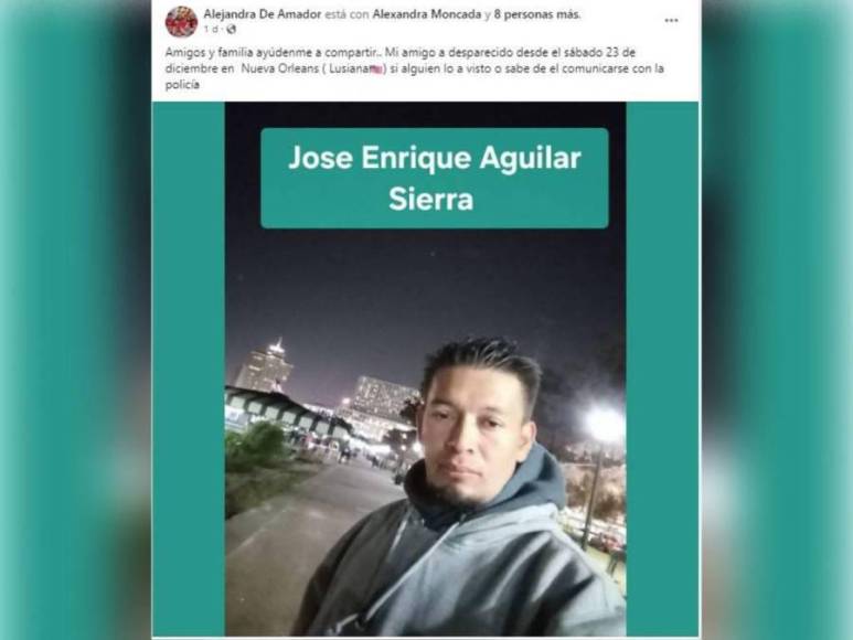 Este afiche que se viralizó en las redes sociales y en donde una de sus hermanas pedía ayuda para localizar a José Enrique.