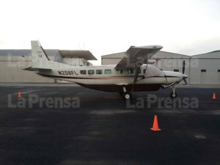 En San Pedro Sula se decomisó la avioneta Cessna Caravan C208B.