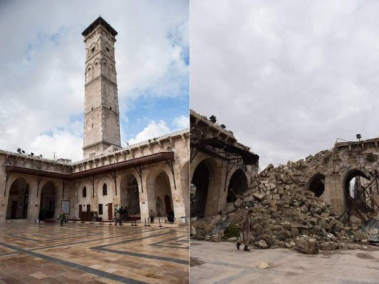 El minarete de la Mezquita Omeya, de mil años de antigüedad.