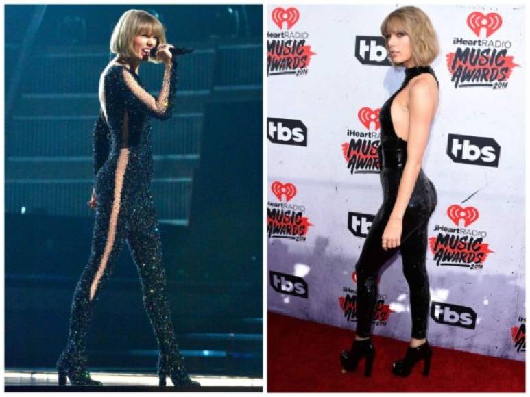 La cantante apareció en una alfombra roja de los iHeartRadio Music Awards con una retaguardia más grande.