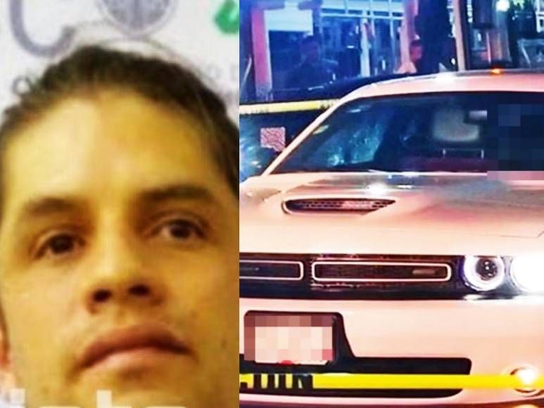 El traficante de drogas Jovani Rivera Arronda cuando conducía su vehículo Dodge Challenger. 