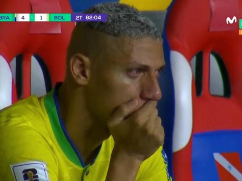 Richarlison rompió en llanto en los partidos ante Bolivia y Perú que disputó la selección de Brasil por las eliminatorias de Conmebol. 