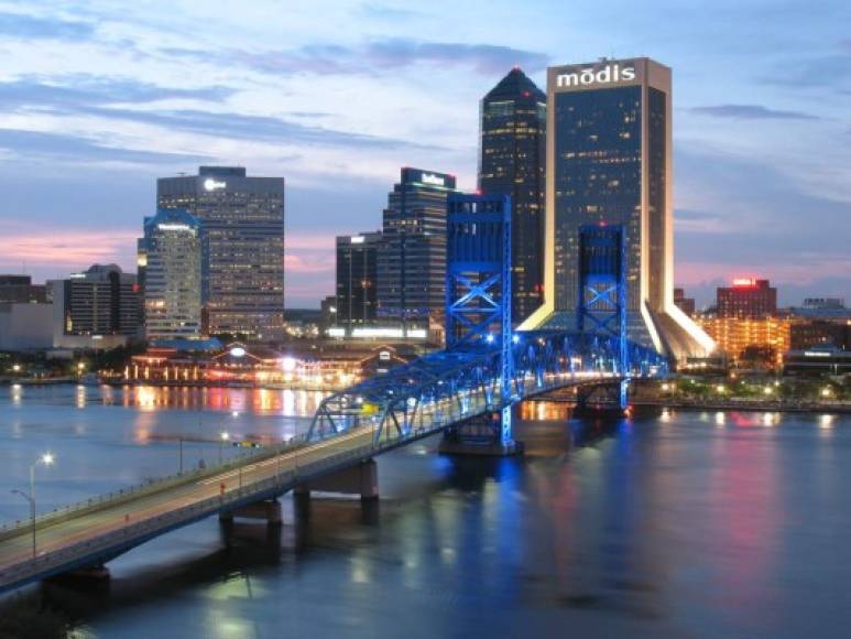 6. Jacksonville. El estado de Florida tiene el mayor número de grandes ciudades en riesgo de quedar bajo el nivel del mar y alberga un 40% del total de la población que en Estados Unidos se verá afectada.