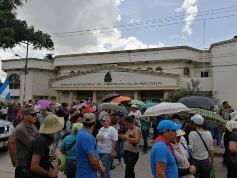 Protestas en los Juzgado de Letras Penal de la Sección Judicial de Tegucigalpa.