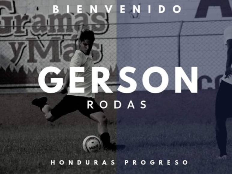 Gerson Rodas: El mediocampista ha sido anunciado como nuevo jugador del Honduras Progreso. Llega procedente del Platense.