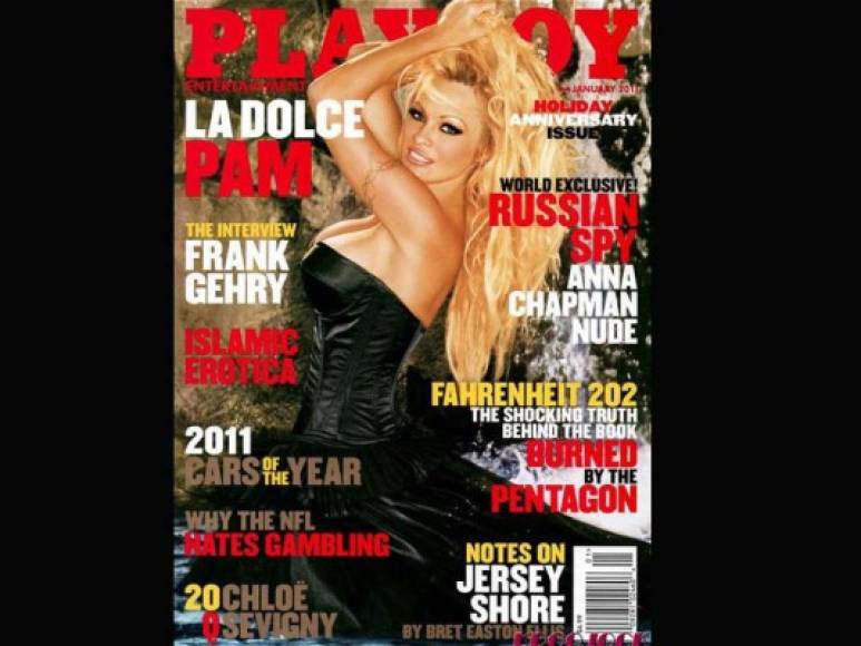 Pamela Anderson fue portada por decimotercera vez en 2011.