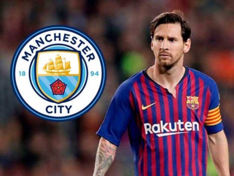 Manchester City: El equipo inglés en su momento ya lanzó oferta por Lionel Messi y no se descarta que en el 2020 vuelve aintentar fichar al argentino luego de que se ha revelado que podría salir de forma gratiuta de FC Barcelona.