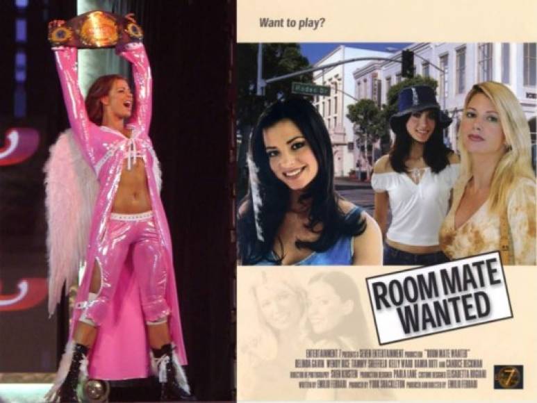 Candice Michelle, excampeona de WWE, previamente apareció en una película erótica lesbiana 'Roommate Wanted'.