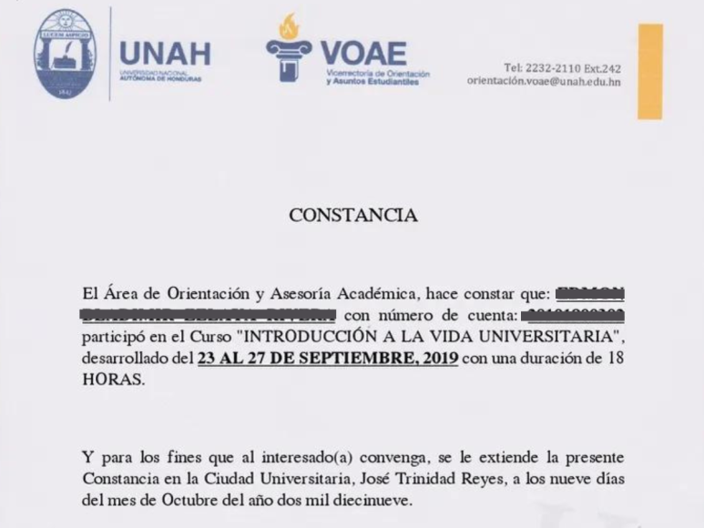 6. Diploma de<b> Introducción a la Vida Universitaria.</b>