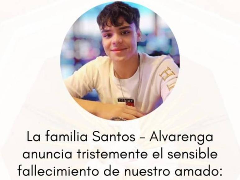 Joel Santos Alvarenga, un adolescente de 14 años e hijo mayor de la excandidata presidencial, murió tras sufrir un paro cardíaco el pasado 11 de febrero.
