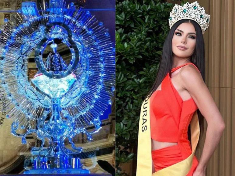 La hermosa modelo Brittany Marroquín representa a Honduras en este certamen de belleza de Miss Grand International, y la modelo ya tiene listo su traje típico inspirado en la Virgen de Suyapa. 