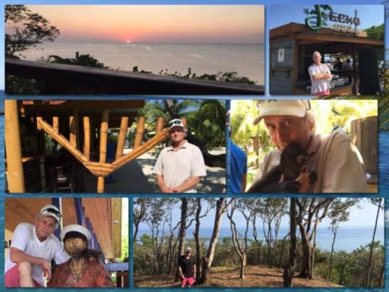 La belleza de la isla hondureña y los animales exóticos que se encuentran en ella han cautivado a la familia de Hollywood. Este collage de fotos lo compartió Michael Douglas en marzo del 2016.