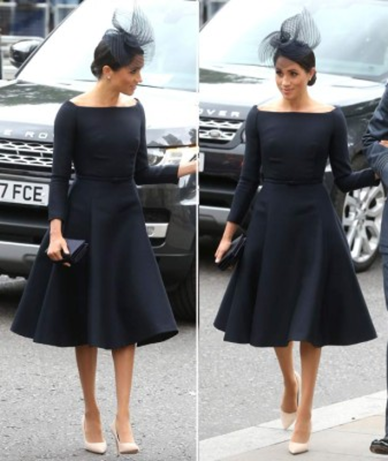 Para la celebraciones del centenario de la RAF, Meghan decidió comprar un vestido de alta costura de Dior ($2,627.9)<br/><br/>Sin prestar atención a las sugerencias de que podría haber elegido a una diseñadora británica para la ocasión patriótica, se vistió casi por completo en la marca de moda francesa.<br/><br/>Gasto total: $5,282.07
