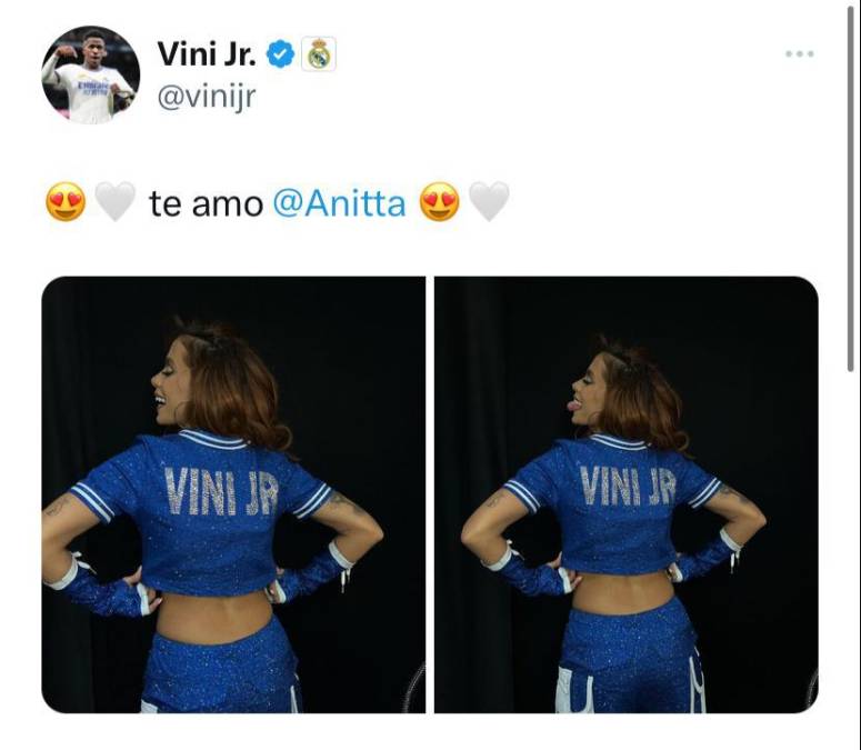 La reacción del futbolista brasileño al gesto de la cantante.