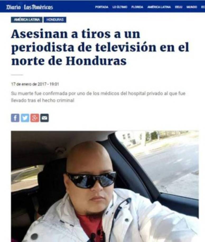 El hecho violento se registró en la 14 avenida, 9 calle del barrio Suyapa, cerca de la zona viva en el primer anillo de circunvalación. Padilla de 38 años era un conocido reportero de noticias policiales y actualmente laboraba en el canal HCH.