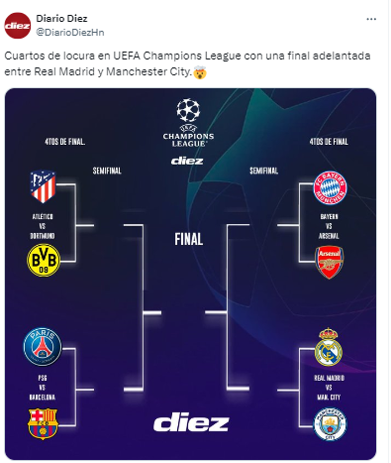 “Una final adelantada entre Real Madrid y Manchester City”, Diario Diez de Honduras.