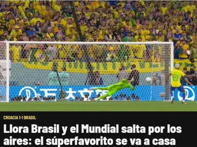 “Llora Brasil”, Diario Marca de España.
