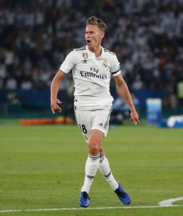 Marcos Llorente celebrando su golazo en la final del Mundial de Clubes.