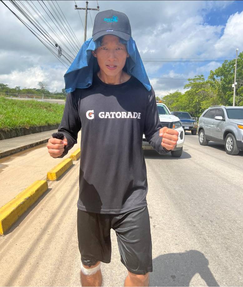 Esta fue la última foto de Shin Fujiyama en sus redes sociales cuando llegaba a Puerto Cortés.