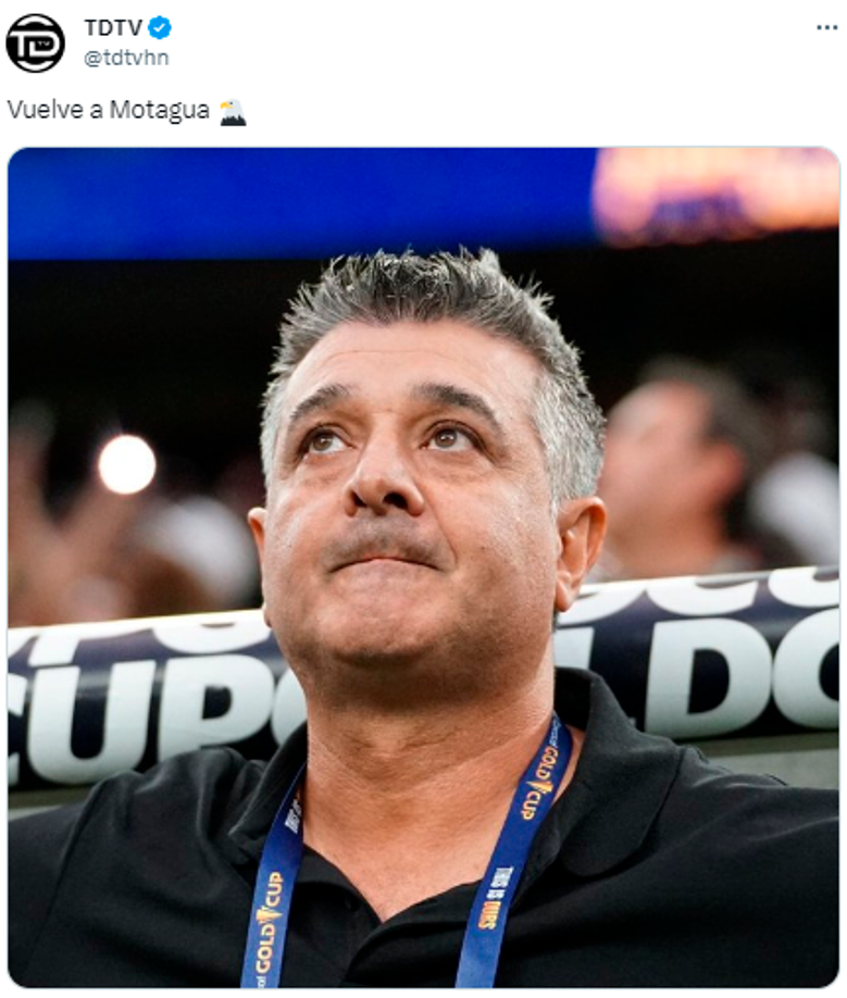 El anuncio de TDTV tras el regreso de Diego Vázquez: “Vuelve a Motagua”.