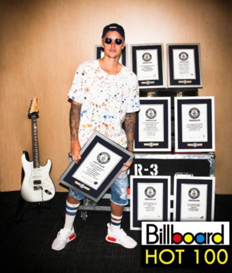 8 son las menciones que Justin Bieber tendrá en la versión de 2017 del libro de récords Guinness. El cantante consiguió estas marcas gracias a la popularidad que ha conseguido con su más reciente disco, “Purpose”, en spotify y en redes sociales. En diciembre de 2015 tuvo la mayor cantidad de canciones en la lista Billboard Hot 100, con 17 temas, y la entrada al mismo tiempo de 13 canciones a esta lista. Es el artista masculino más seguido en Twitter con más de 82 millones de fans.