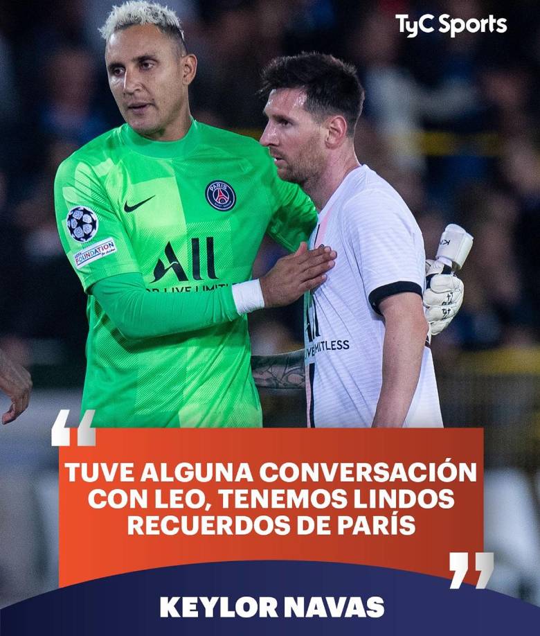 “Es cierto que con Leo tuve alguna conversación. Le tenemos un gran aprecio, tuvimos gran relación, tenemos lindos recuerdos en París”, dijo Keylor Navas en su presentación con Newell’s.