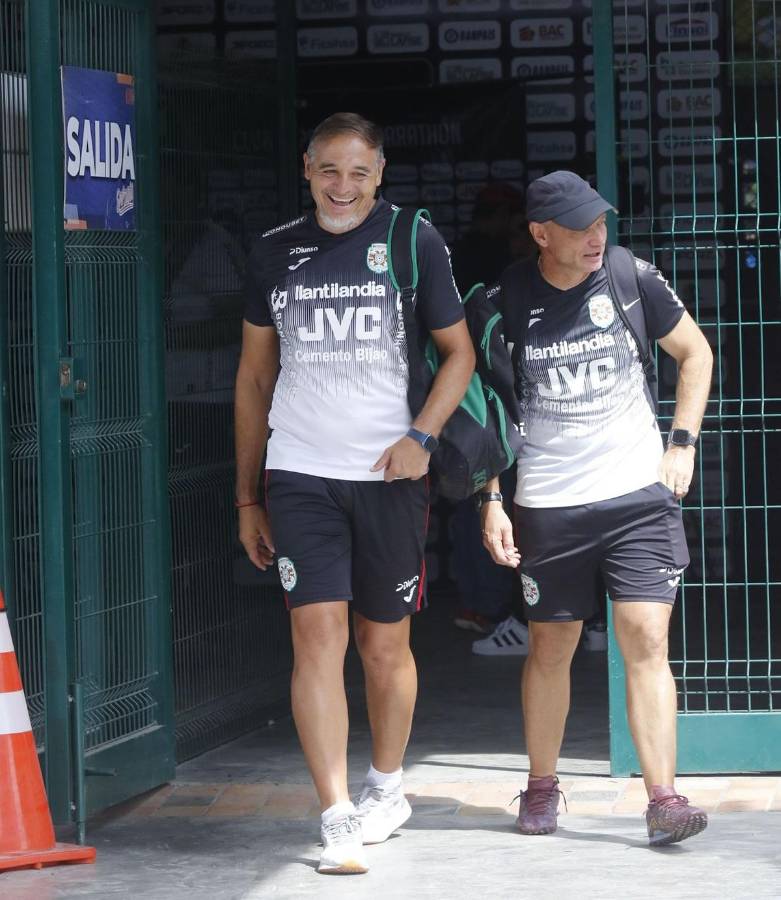 Hernán ‘La Tota‘ Medina junto a su preparador físico Juan Bertani.
