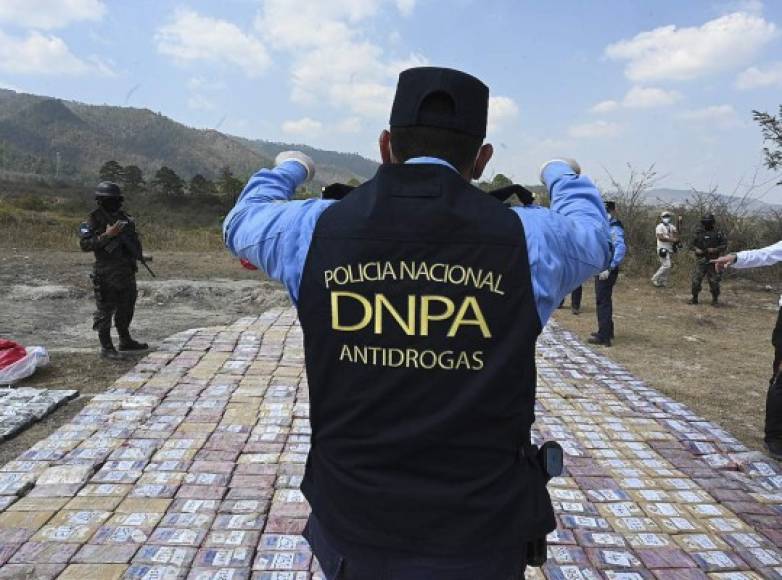 El comisionado de policía Mario Molina Moncada dijo que la droga incinerada estaba estimada en al menos 400 millones de dólares. / Foto AFP