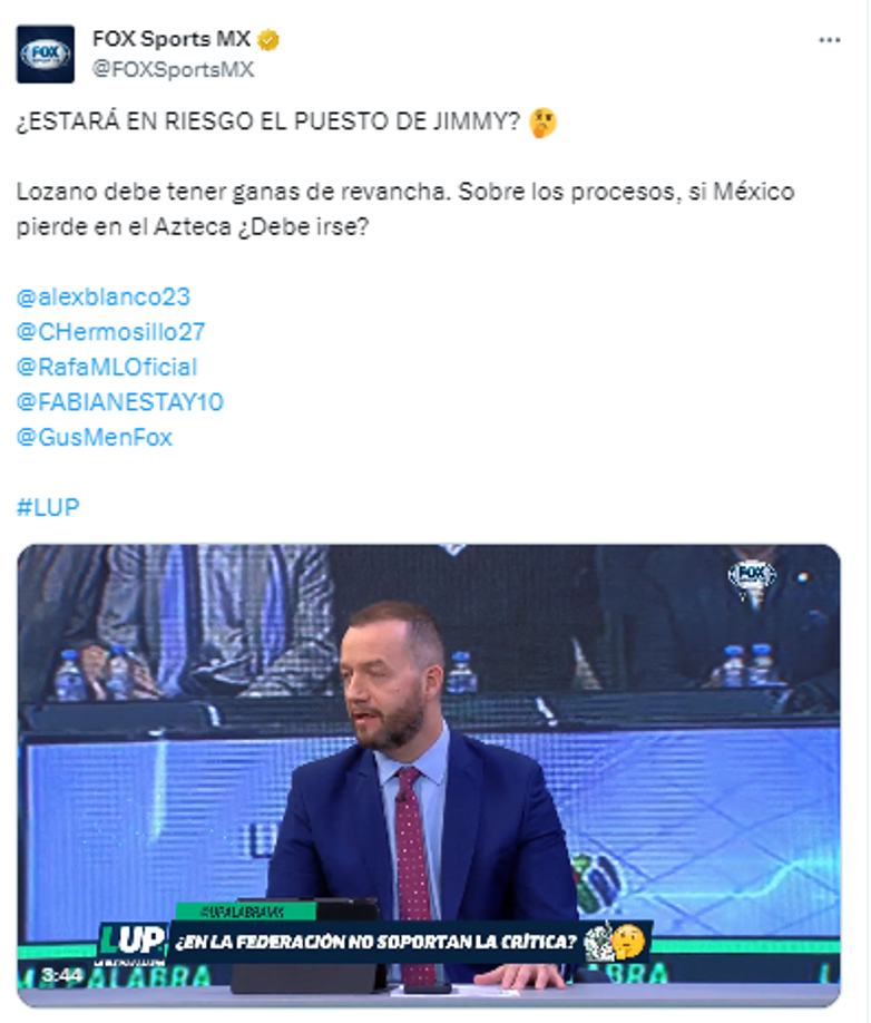 En Fox Sports analizaron la situación de Jaime Lozano en caso de perder ante la selección de Honduras.